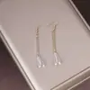 Aretes Dorados Estilo Coreano Estilo Ins para Mujer, Aretes Geométricos de Corazón y Perla, Aretes Versátiles Elegantes para Mujer, Venta al por Mayor de Fabricantes