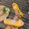 Sandalias Planas de Verano 2022 para Mujer, Estilo Europeo y Americano Transfronterizo, Tallas Grandes, Suministro Directo del Fabricante