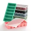 Bandeja de Gelo Longa de Silicone Molde de Cubo de Gelo Grande Caixa de Gelo Recipiente para Alimentos para Uísque, Bebidas Alcoólicas, Alimentos Comercial com Tampa Formato Quadrado Doméstico