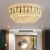 Luminária de teto de cristal galvanizado em ferro forjado de luxo leve para sala de estar, sala de jantar, corredor, villa, quarto principal minimalista moderno