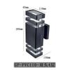 1 Luminária de Parede Externa Estilo Moderno Simples com Iluminação para Cima e para Baixo, Luminária de Pátio, Luminária de Parede à Prova d'Água para Porta da Frente, Carcaça de Plástico, Frete Grátis
