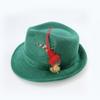 Sombreros de Plumas de Lana Nuevos Transfronterizos Europeos y Americanos para Hombres y Mujeres, Sombreros de Fieltro a la Moda, Sombreros Versátiles de Caballero, Sombreros de Jazz Retro