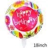 Globo de Feliz Cumpleaños Bola de 18 Pulgadas FELIZCUMPLEAÑOS Globo de Película de Aluminio Decoración de Cumpleaños Diseño de Fiesta