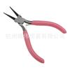Alicate artesanal faça você mesmo, cabo rosa de 5 polegadas, mini alicate de ponta fina, alicate de joias sem dentes, alicate pequeno para joias