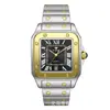 2026 Comercio Exterior Reloj de Acero Inoxidable para Hombre Resistente al Agua Correa de Acero Estilo Negocios Reloj de Cuarzo Cuadrado Reloj de Alta Calidad para Hombre
