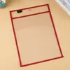 En stock: Bolsas transparentes de PVC tamaño 25.5*36, carpetas rojas de calco para uso estudiantil y de borrado en seco, disponibles en 10 colores, bolsas PET de borrado en seco