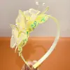 Pinza para el pelo nueva bordada con malla estilo hada, con mariposa, para niñas, lindo clip para el pelo de perla para mechones sueltos, accesorio para el pelo de pinza lateral