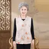 Chaqueta chaleco de primavera y otoño para madre, chaleco retro abotonado estilo chino nuevo para abuela, chaleco elegante para mujeres de mediana edad y mayores