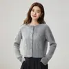 2026 Nuevo Suéter de Cachemir Grueso Tejido Estilo Coreano para Mujer Suéter Abrigo Holgado Adelgazante para Mujer Top Casual Versátil para Mujer