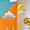 Decorações para Quarto Infantil Nuvem com Rosto Sorridente Decoração Suspensa Feltro Não Tecido Lua Jardim de Infância Vitrine de Shopping Center Decoração Suspensa Aérea
