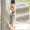 Cortinas Jacquard de Chenille Preto e Branco Estilo Retro Francês Downton Abbey Tecido para Cortina de Sala de Estar, Quarto, Varanda Personalização Finalizada