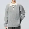 Nuevo suéter de punto de dos piezas a cuadros retro de moda con detalles de trenzas, estilo holgado y casual, perfecto para una estética "old money", chaqueta suéter para hombre