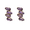 Aretes de Plata S925 Aguja de Plata Espíritu Inmortal Morado Estilo Ins Moda Elegante Nuevos Aretes para Mujer 6171