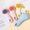 Escova de Shampoo e Pente Massageador de Cabeça Fofos em Formato de Patinha de Gato, Conjunto de Pentes para Shampoo de Recém-Nascido de Duas Peças