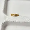 Nuevo Anillo de Trébol de Cuatro Hojas con Circonita Microincrustada de Diseño Minimalista para Mujer, Anillo Abierto de Moda Exquisito Versátil de Gama Alta de Nicho