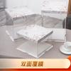Caja de embalaje transparente para pastel de cumpleaños 68/10 12 pulgadas doble altura cuadrada mano caja vacía fabricantes