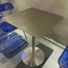 Mesa de Centro Estilo Industrial Sencillo Celebridad de Internet Tienda de Té con Leche Mesa Redonda Pequeña de Hierro Mesa Pequeña Moderna de Acero Inoxidable Mesa de Centro para Balcón