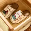 Pantuflas de Algodón Cálidas para Niños Otoño Invierno Pantuflas de Algodón para Niñas Casa Interior Antideslizantes Tallas Medianas y Grandes Pantuflas de Algodón Cerradas con Pelo para Niños