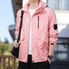 Nueva chaqueta informal para hombre, moderna, deportiva, de primavera y otoño, con cremallera y estampado completo de letras, chaqueta cortavientos de moda.