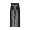 Jeans de Pierna Recta con Parches Irregulares de Estrella para Hombre Diseño de Tendencia High Street Personalidad Sueltos Casuales Pantalones Largos