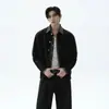 2026 suéter cárdigan de cuello de camisa de punto cálido para hombre, estilo otoño e invierno, de dos piezas falso, prenda exterior