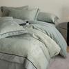 Lujo Ligero Pluma Cero Aire Cepillado Cama Sábanas Juego de Cuatro Piezas Sensación de Pluma Ligera Funda Nórdica de Gama Alta Cama Sábanas Ropa de Cama