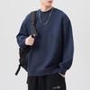 Primavera Novo Estilo Japonês Retrô Moletom Masculino Design de Costura Manga Longa Solto plus size Gola Redonda Juventude Combina com Tudo Top Moderno