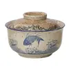 Tazón de cerámica para fideos instantáneos Vajilla para el hogar chino Tazón para fideos de caracol Tazón grande Tazón para sopa ramen con tapa Dormitorio Cantina Tazón de arroz