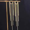 Amor Aretes de Borla Larga para Mujer 2024 Nuevo Explosiones Moda Temperamento Viento Frío Aretes de Cadena Delgada