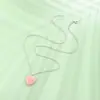Amor transfronteiriço popular europeu e americano pingente de pedra luminosa amigos simples moda vidro luminoso clavícula corrente pingente