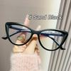 Otoño e Invierno nuevo armazón de gafas ojo de gato degradado moderno europeo y americano cool luz anti-azul gafas lisas mujeres pueden combinar miopía
