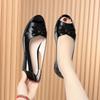 Sandalias de Cuña Boca de Pez para Mujer 2025 Nuevo Estilo Zapatos para Mujeres de Mediana Edad y Mayores Cuero Suave Suela Suave Cómodos Zapatos de Mamá Zapatos de Verano