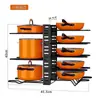 Estante vertical multicapa desmontable y plegable para tapas de ollas, estante de almacenamiento de cocina, estante de hierro multifuncional para encimera, estante de almacenamiento