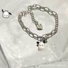 Sanrio Lindo Parche Perro Pulsera de Campana Pulsera de Pareja Regalo para Novia Estudiante Pulsera Ajustable para Mujer