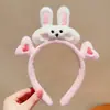 Diadema de Cara de Conejo de Dibujos Animados Peluda para Lavado Facial Accesorios para el Cabello de Otoño e Invierno Versátil Antideslizante Súper Linda Nueva Diadema con Lazo