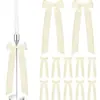 Guirlanda de Fitas de Cetim Rosa com Laços, 12 Peças, para Pendurar em Cortina, Decoração de Casamento, Candelabro, Decoração Longa Suspensa, Festa de Aniversário