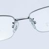 Tienda de gafas de venta rápida marco de gafas de aleación de memoria para hombre estilo business cuadrado semi-marco estilo Buda presbicia miopía marco pequeño al por mayor