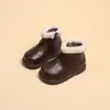 Botas Martin de Inverno Estilo Coreano para Meninas com Forro de Lã, Botas de Princesa Infantis para Meninas Jovens, Botas Curtas Duplas de Algodão 2025