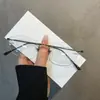 Gafas de Prescripción sin Montura para Hombres con Caras Grandes, Graduación Personalizable, Monturas de Gafas sin Montura Ultraligeras de Alta Gama con Filtro de Luz Azul para Mujeres