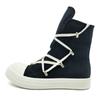 Zapatos de Tela de Caña Alta de Verano para Hombre Personalizados, Zapatos de Lona con Remaches de Estrella de Cinco Puntas, Tenis Casuales con Cordones, Zapatos Blancos de Suela Gruesa para Mujer