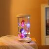 Iluminación creativa para decoración del hogar, diseño de escena de aniversario de boda, adornos pequeños transparentes, regalo de San Valentín