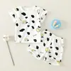 Ropa de Algodón Puro para Casa de Niños Traje de Manga Corta para Bebé Verano Manga Media Infantil Delgado Verano Casa Stock Disponible