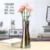 Jarrón de cristal minimalista estilo nórdico hecho a medida con un toque de alta gama para sala de estar y mesa de comedor, decoración para arreglos florales hidropónicos