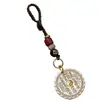 Venda Direta de Fábrica Chaveiro da Sorte Tendência Chinesa Retro Fu Lu Hulu Moedas de Cobre Incrustação de Ouro Moedas de Flor Fantasma da Montanha Chaveiro de Carro