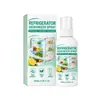Spray desodorizante para refrigerador, para uso doméstico, elimina grasa y manchas de refrigeradores de cocina, elimina olores y proporciona una solución de limpieza conveniente y portátil