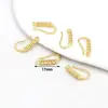 Pendientes de Gancho para Oreja en Forma de U con Perlas Incrustadas de Diamantes y Recubrimiento de Oro de 18 Quilates que Conserva el Color Accesorios de Pendientes Hechos a Mano para Bricolaje A02