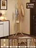 Perchero Sencillo de Madera Maciza, Perchero de Pie para Dormitorio, Perchero de Pie para Uso en Dormitorios y Hogar, Barra para Colgar Bolsas de Almacenamiento Interior