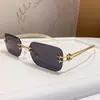 Versão Coreana dos Óculos de Sol Sem Aro Estilo Hot Girl Millennial Y2K da Jennie para Mulheres, Óculos de Sol Gm de Alta Qualidade Tendência e Fashion para Homens