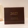 Novo Calendário 2027 Simples e Fresco Ornamento de Mesa Criativo Planejador Versão em Inglês Calendário