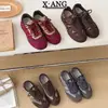 Zapatos de Entrenamiento Alemanes Estilo Retro con Cordones Bloques de Color Piel Genuina Zapatos de Mujer 2026 Otoño Nuevos Versátiles Deportivos Casuales Zapatos Forrest Gump